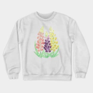 Loose Watercolor Foxgloves Crewneck Sweatshirt